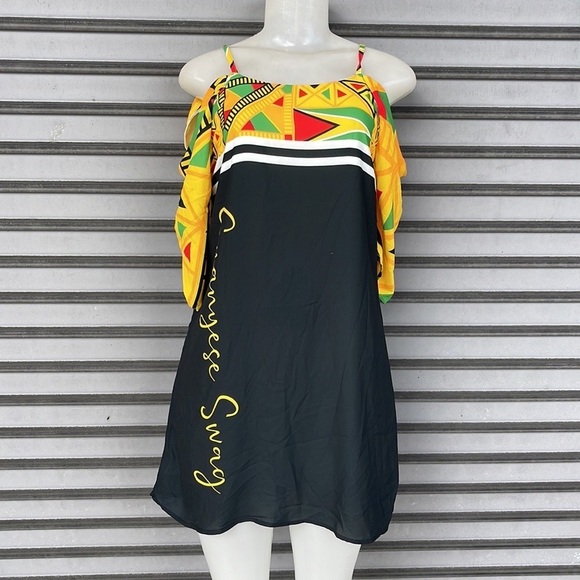 Guyanese Swag Mini Dress Size S New - Picture 2 of 14